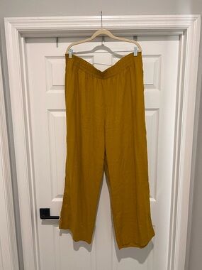 Old Navy Yellow High-Rise Wide Leg Pants